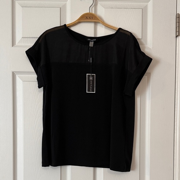 Cable & Gauge Tops - Cable & Gauge Black Women's Blouse